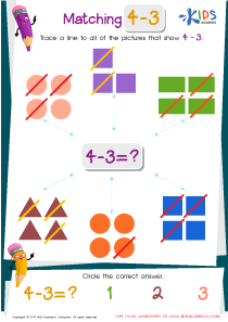 Matching 4 – 3 Worksheet